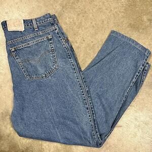 VTG Levis 545 Jeans Loose Fit Men’s 42x33 Blue Signature Cotton Denim Gold Tab